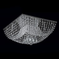 Plafon de Cristal K9 legítimo base em inox com 27 cm, 37 cm ou 47 cm 