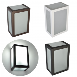 Arandela Alumínio com 5 vidros interna ou externa E27 